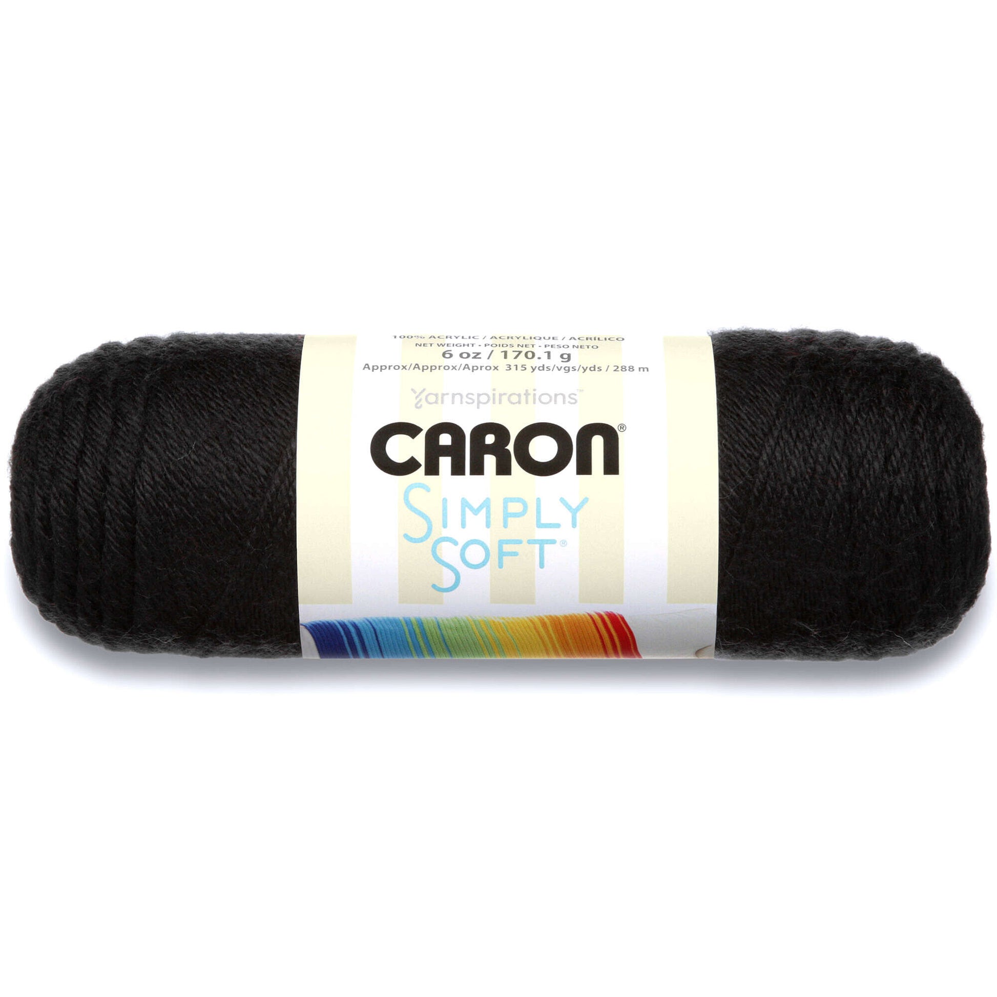 Caron Simply Soft Yarn Black