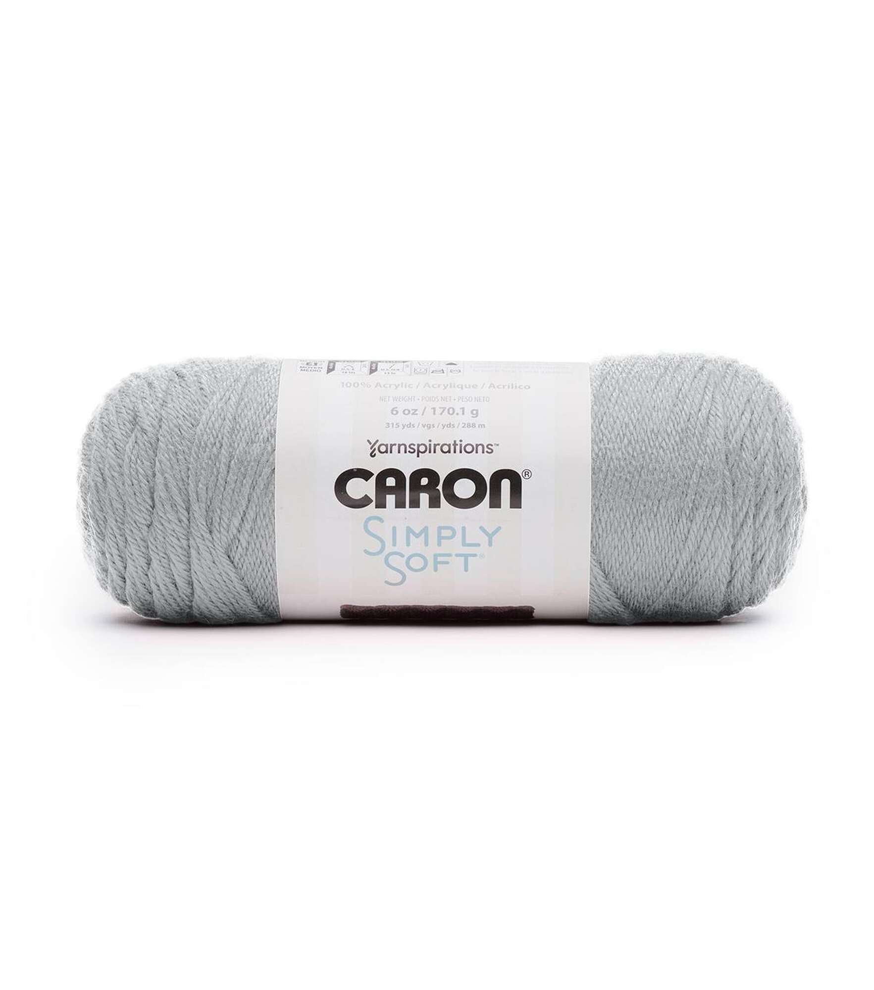Caron Simply Soft Yarn Feathered Gray