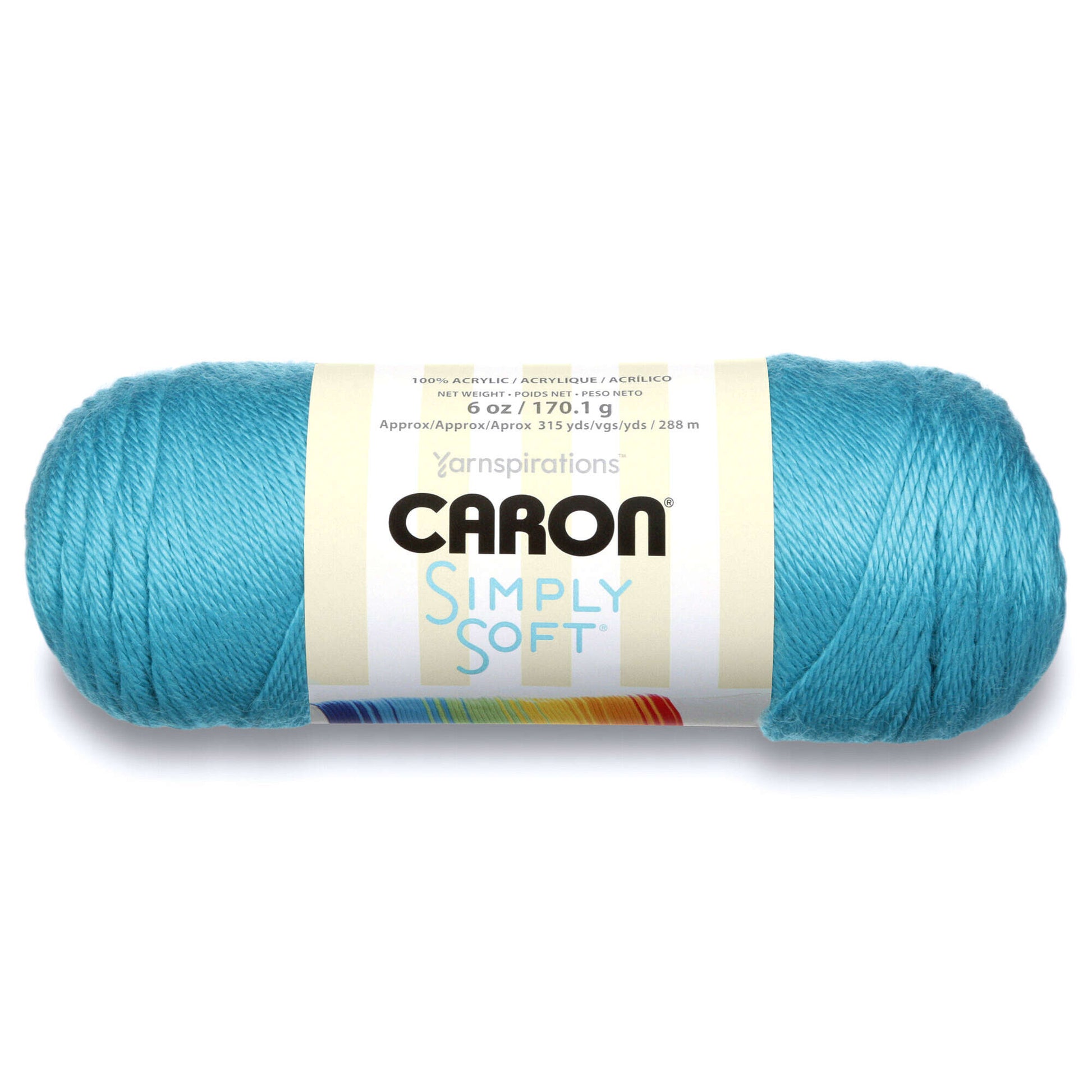 Caron Simply Soft Brites Yarn Blue Mint