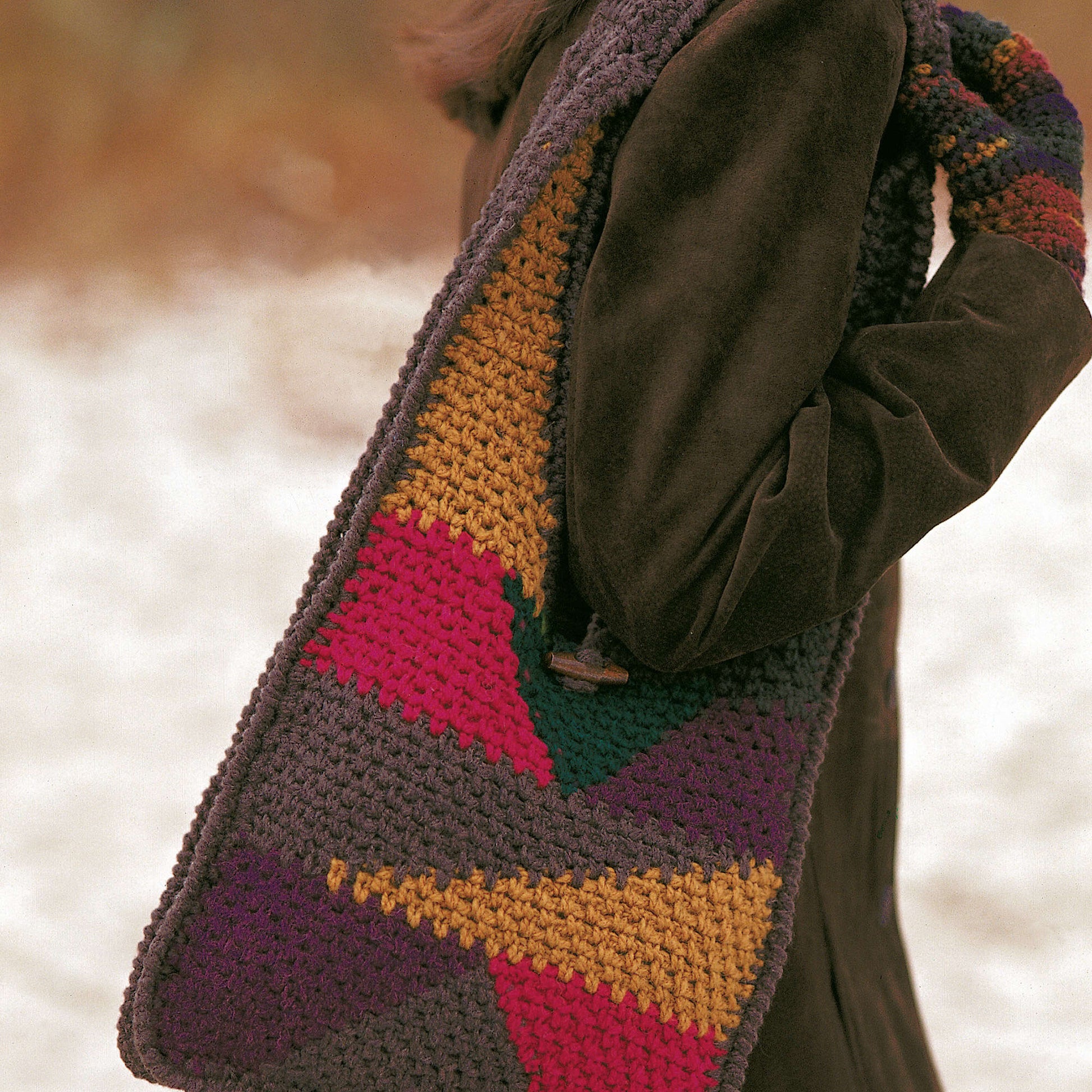 Patch Purses Free Patons Patchwork Purse Crochet Pattern | Yarnspirations