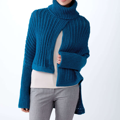 Patons Crochet Wrapover Swoncho L/XL/2XL