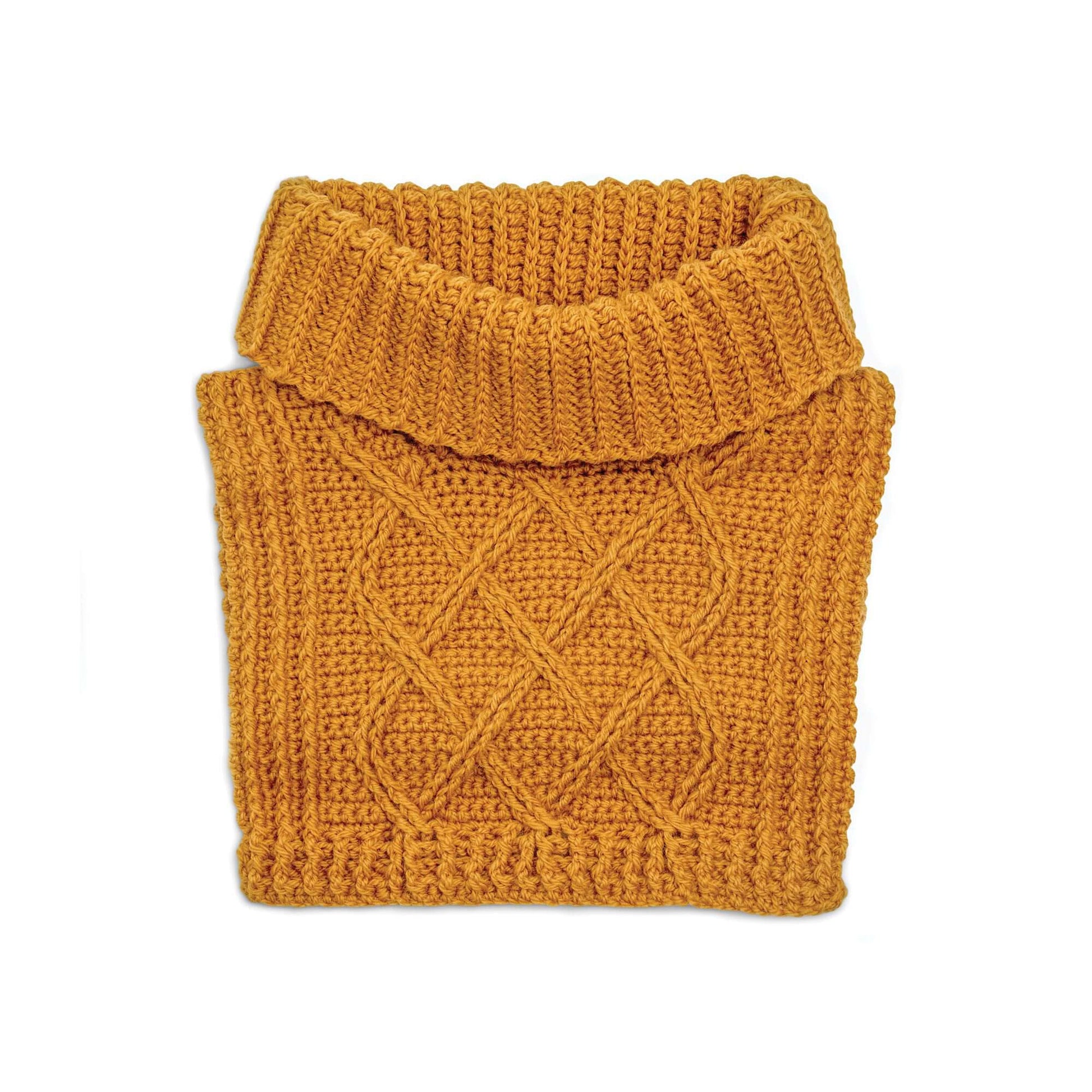 Free Patons Cliffcrest Crochet Cable Collar Pattern
