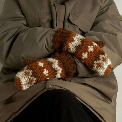 Patons Winter In Vermont Crochet Mittens Single Size