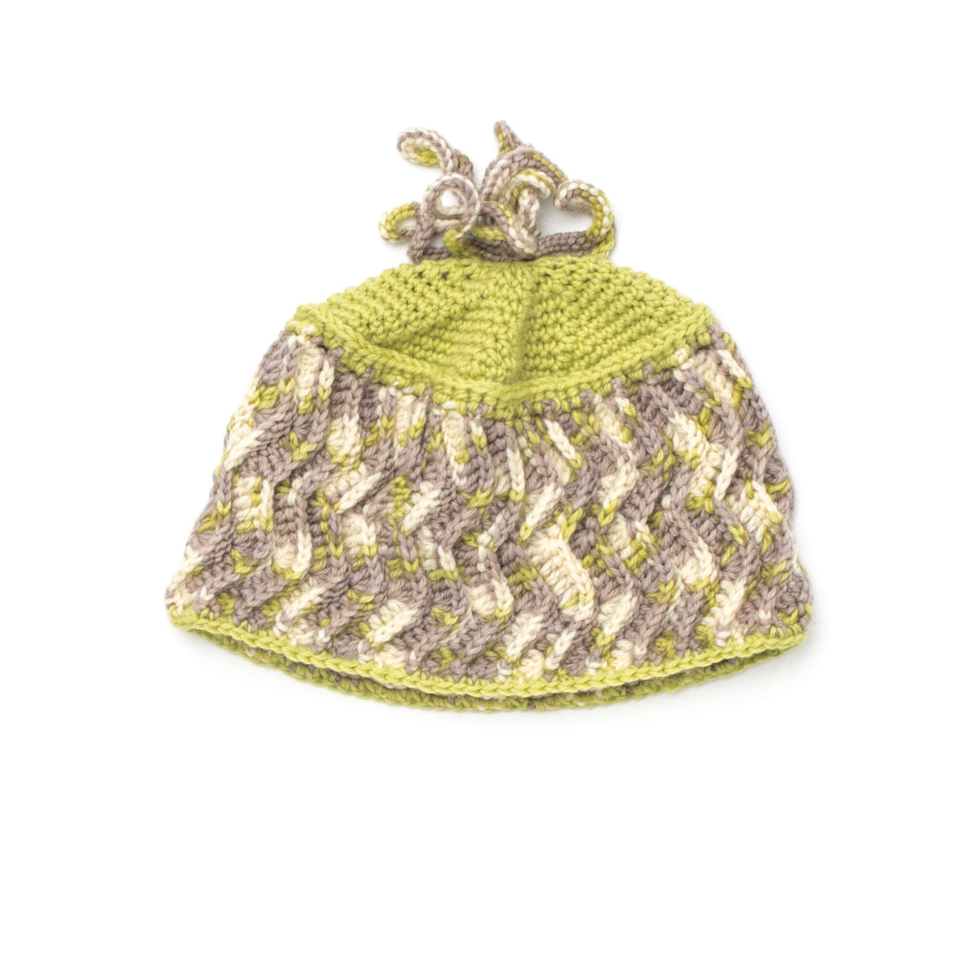 Free Patons Crochet Zig-Zag Hat Pattern