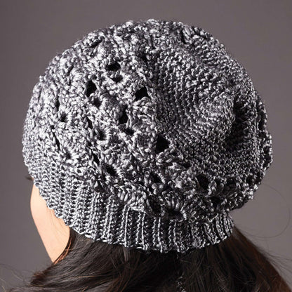 Patons Crochet Silver Screen Hat And Scarf Set Complete Set