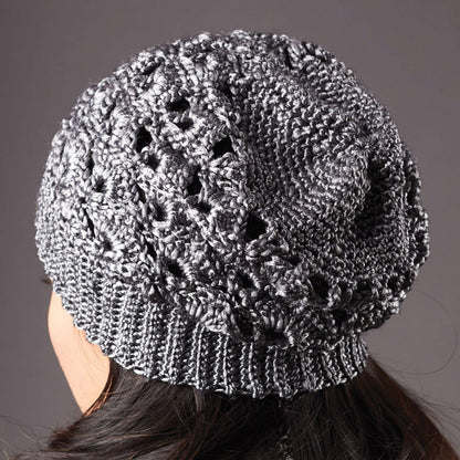 Patons Crochet Silver Screen Hat and Scarf Set Complete Set