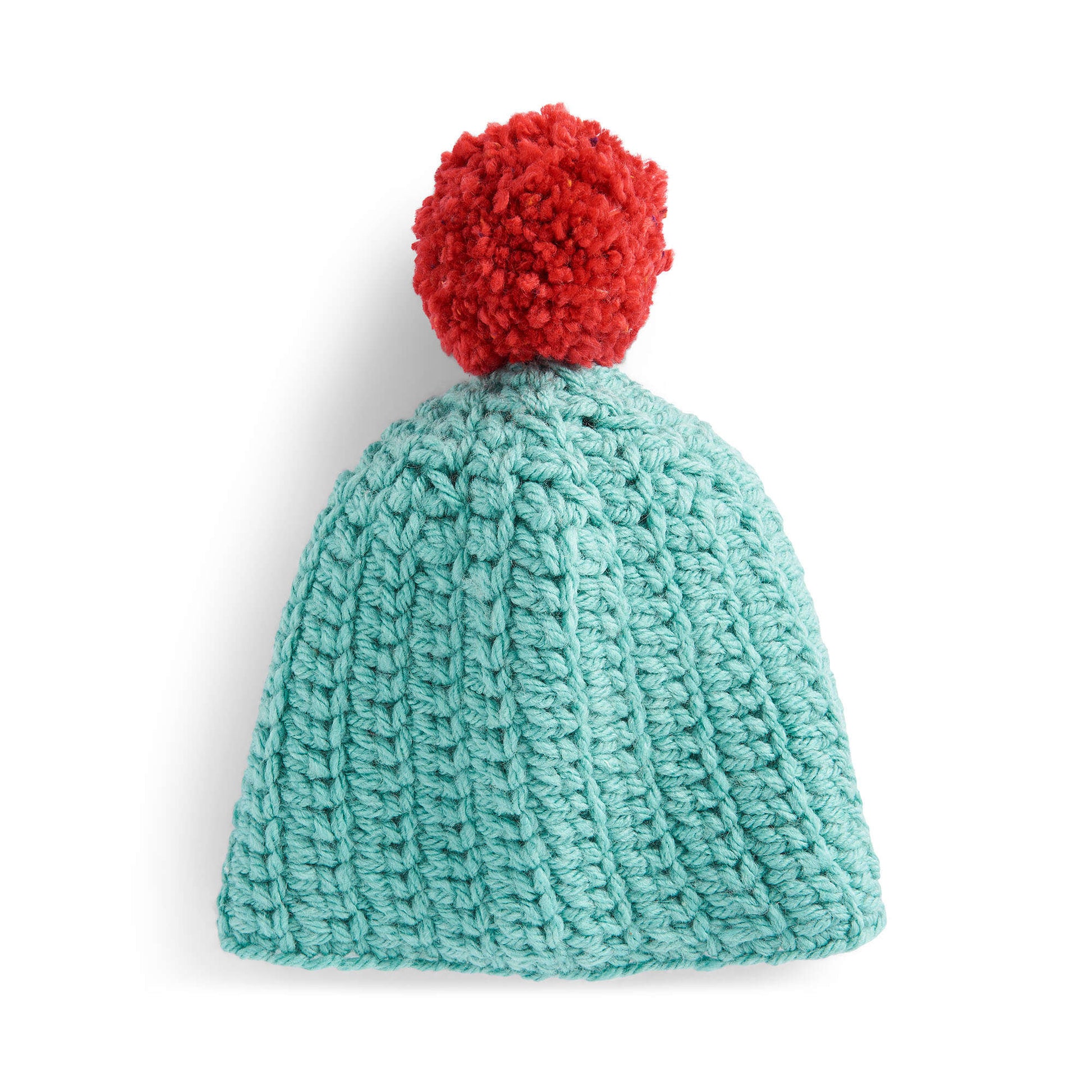 Free Patons Big Pom Crochet Hat Pattern