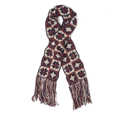 Patons Crochet Granny Square Scarf Single Size