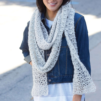 Patons Crochet Snow Puff Scarf Single Size