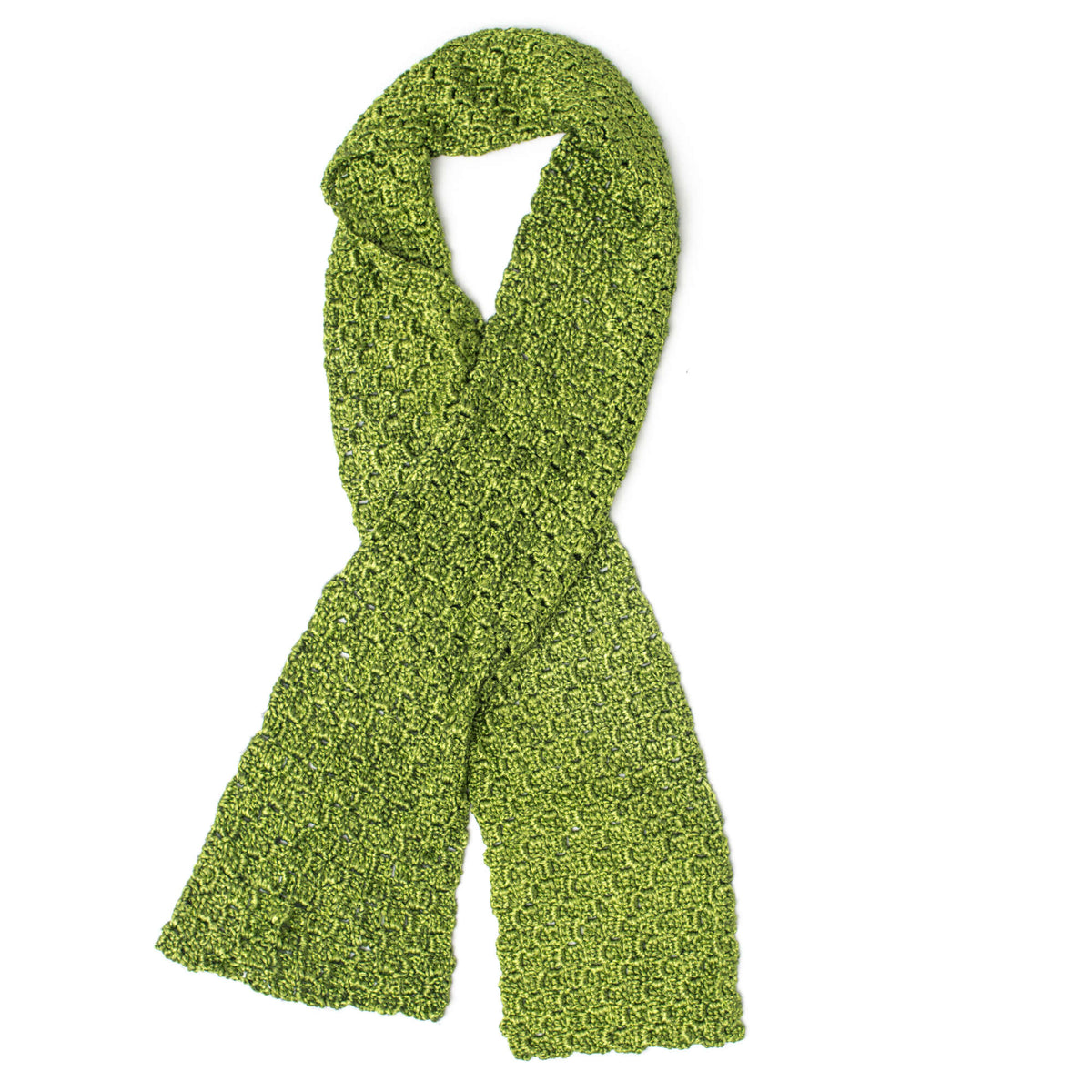 Crochet Scarf made in Patons Metallic yarn