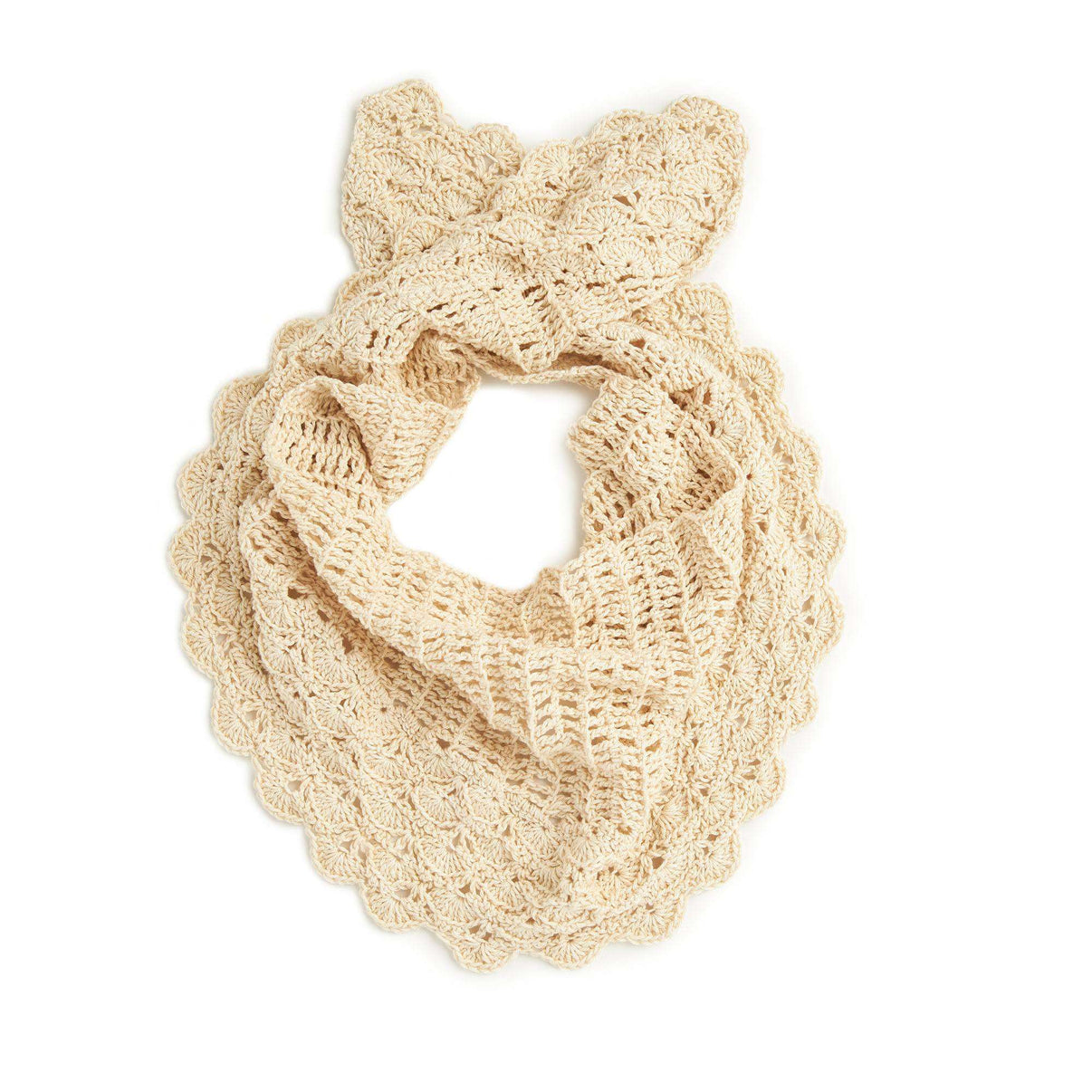 Free Intermediate Patons Grace Staggered Shells Crochet Wrap Crochet