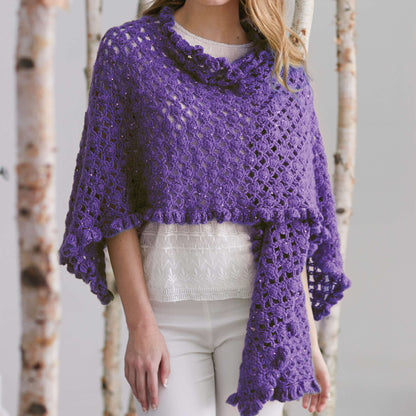 Patons Ruffle Edge Wrap Crochet Single Size