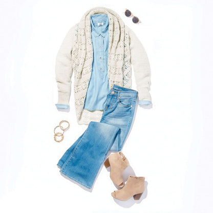 Patons Crochet Romantic Wrap Gray