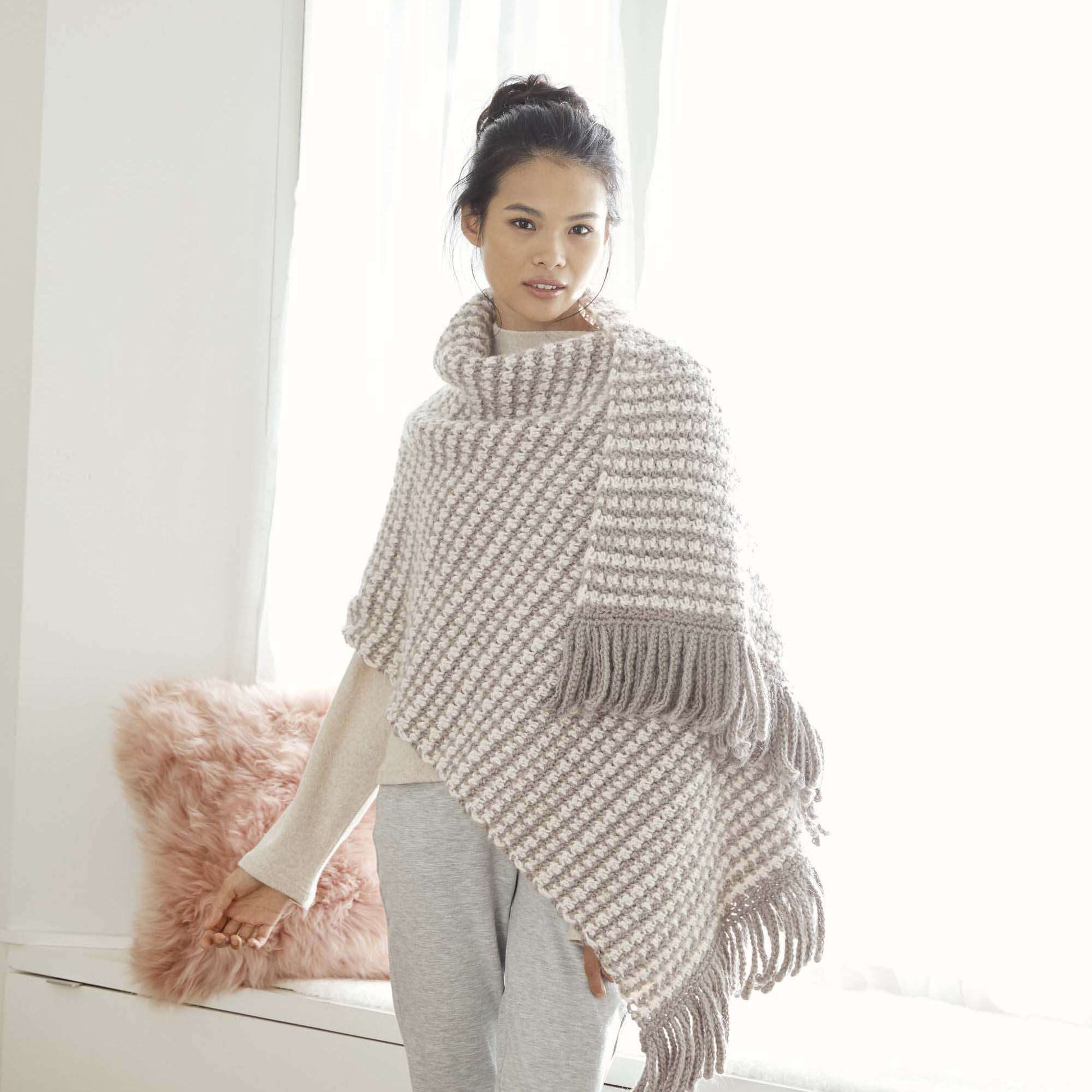 Patons Tweed Crochet Shawl Single Size