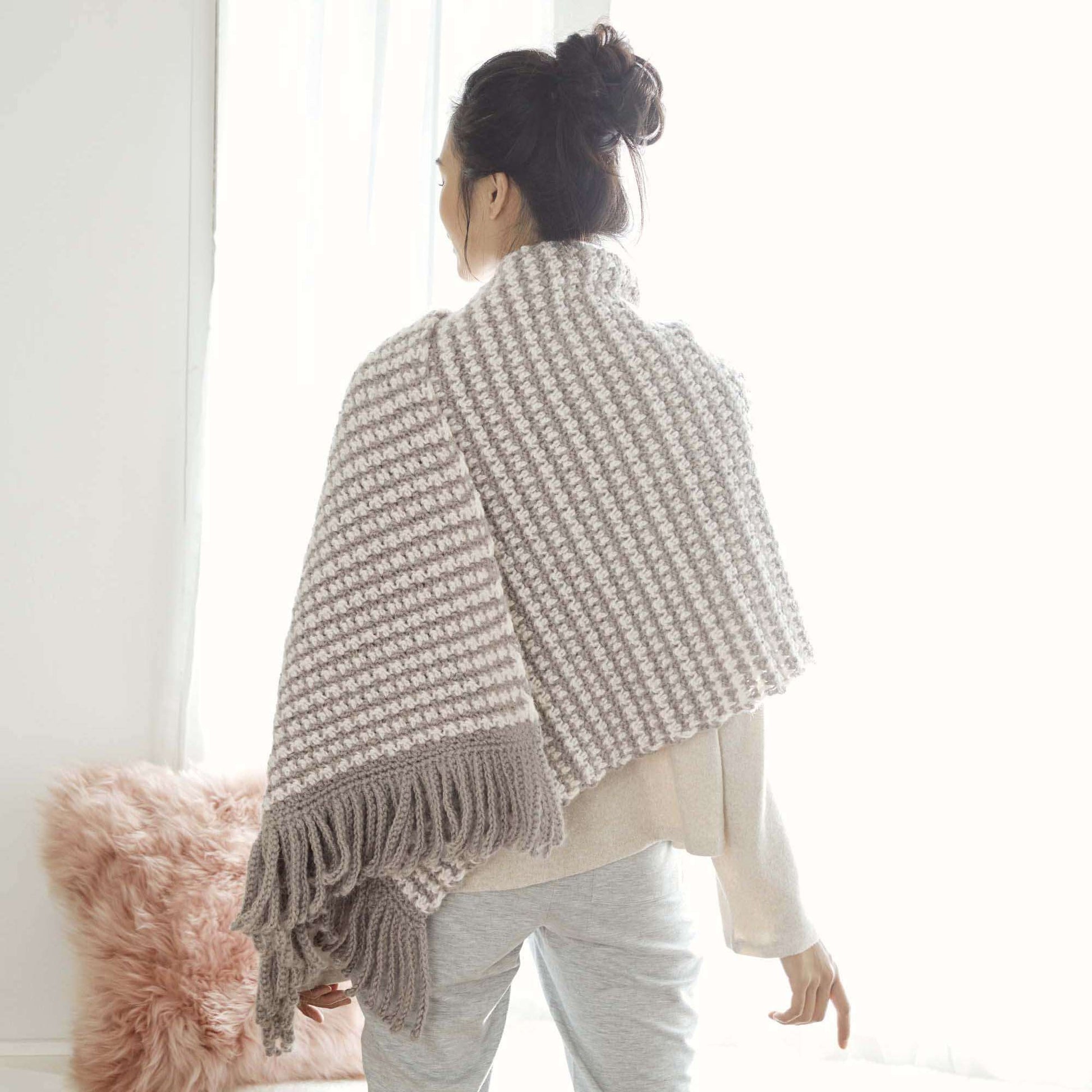 Patons Tweed Crochet Shawl Single Size