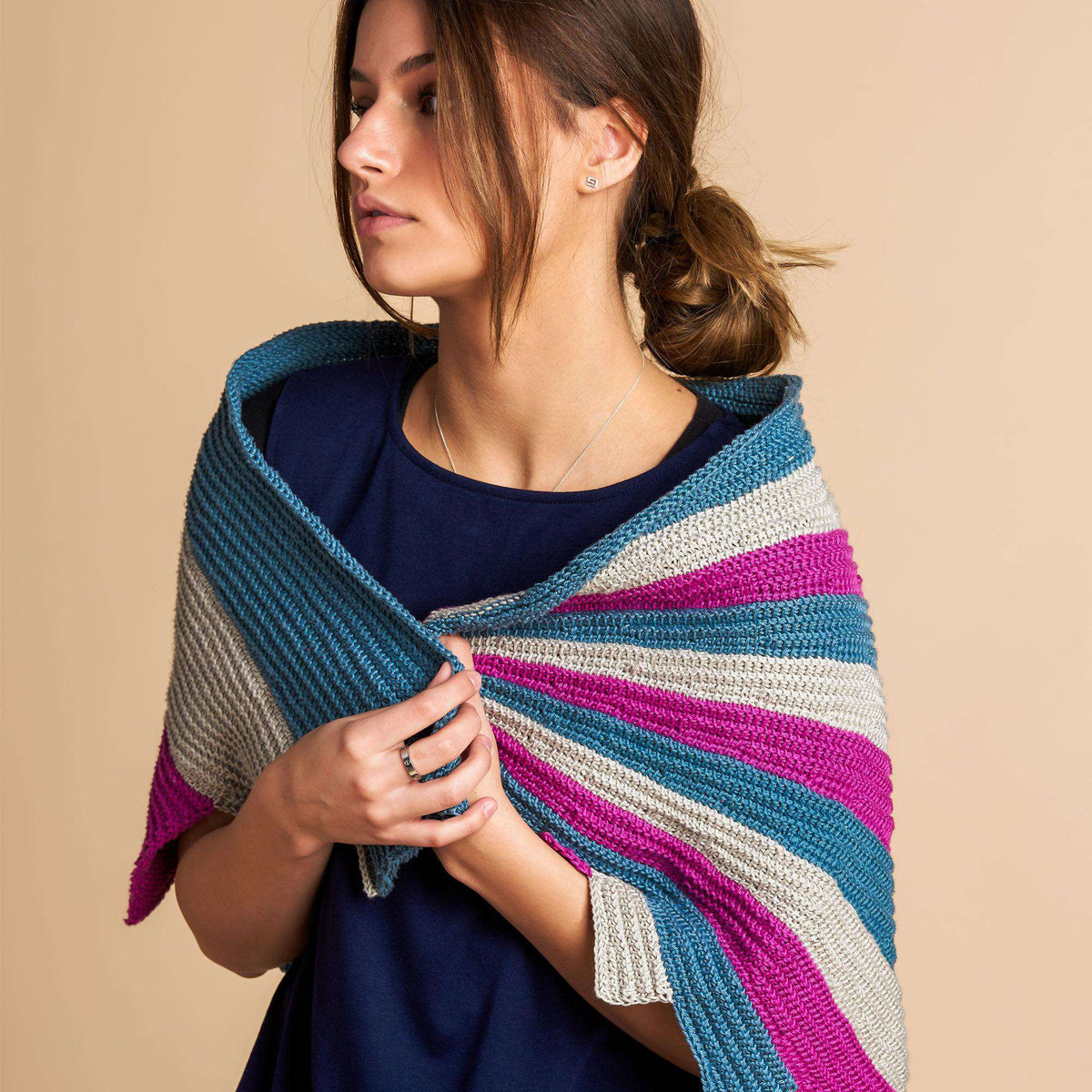 Crochet Shawl made in Patons Grace yarn