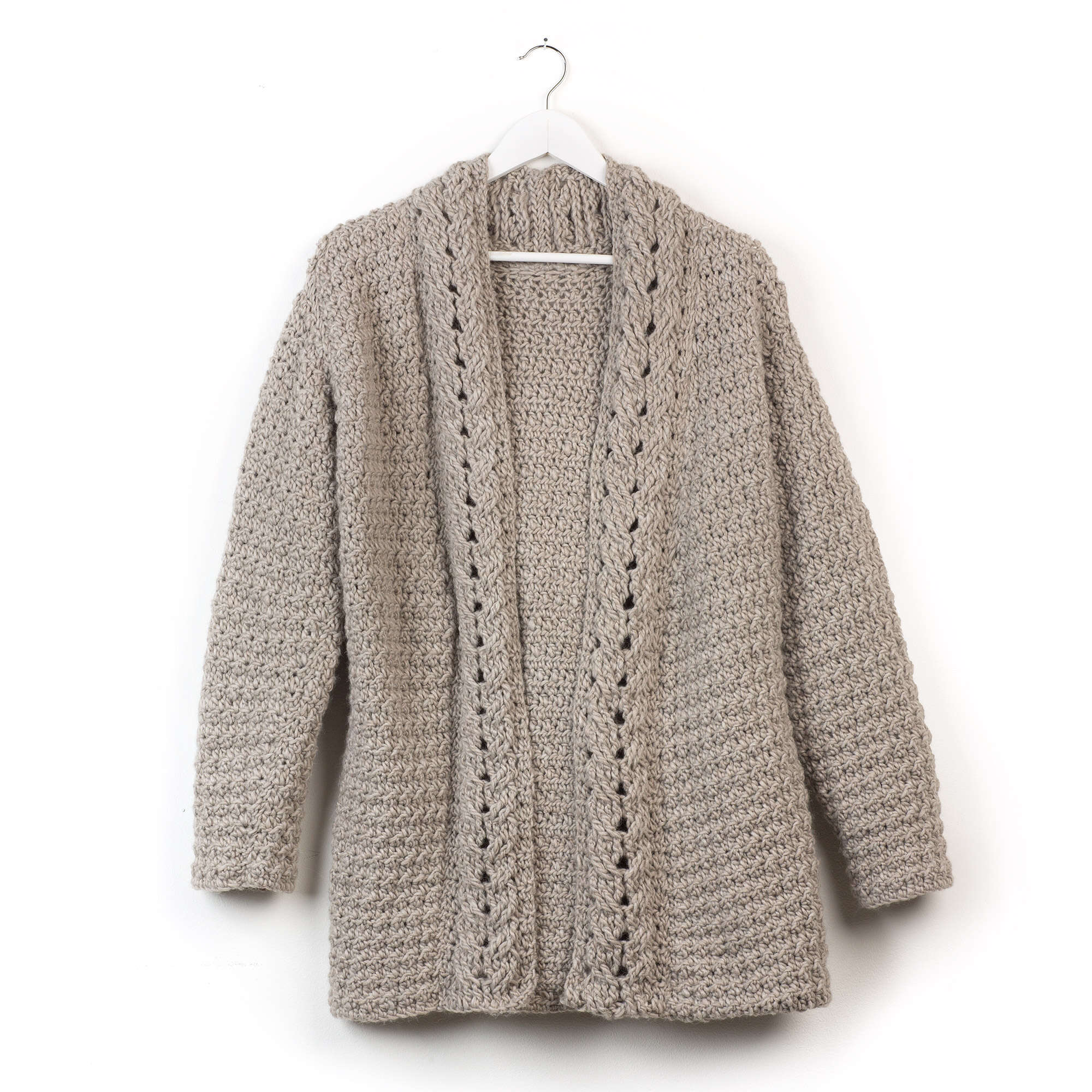 Free Patons Slouchy Crochet Cardigan Pattern | Yarnspirations