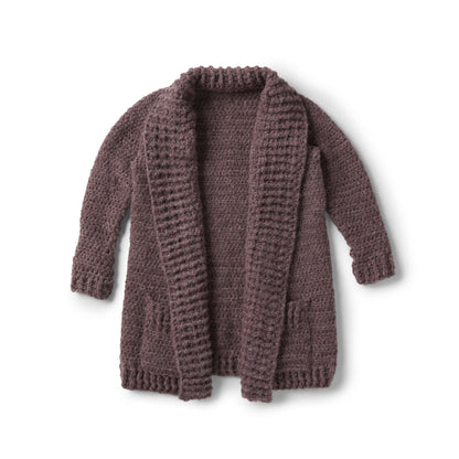 Patons Cozy Collar Crochet Cardigan XL