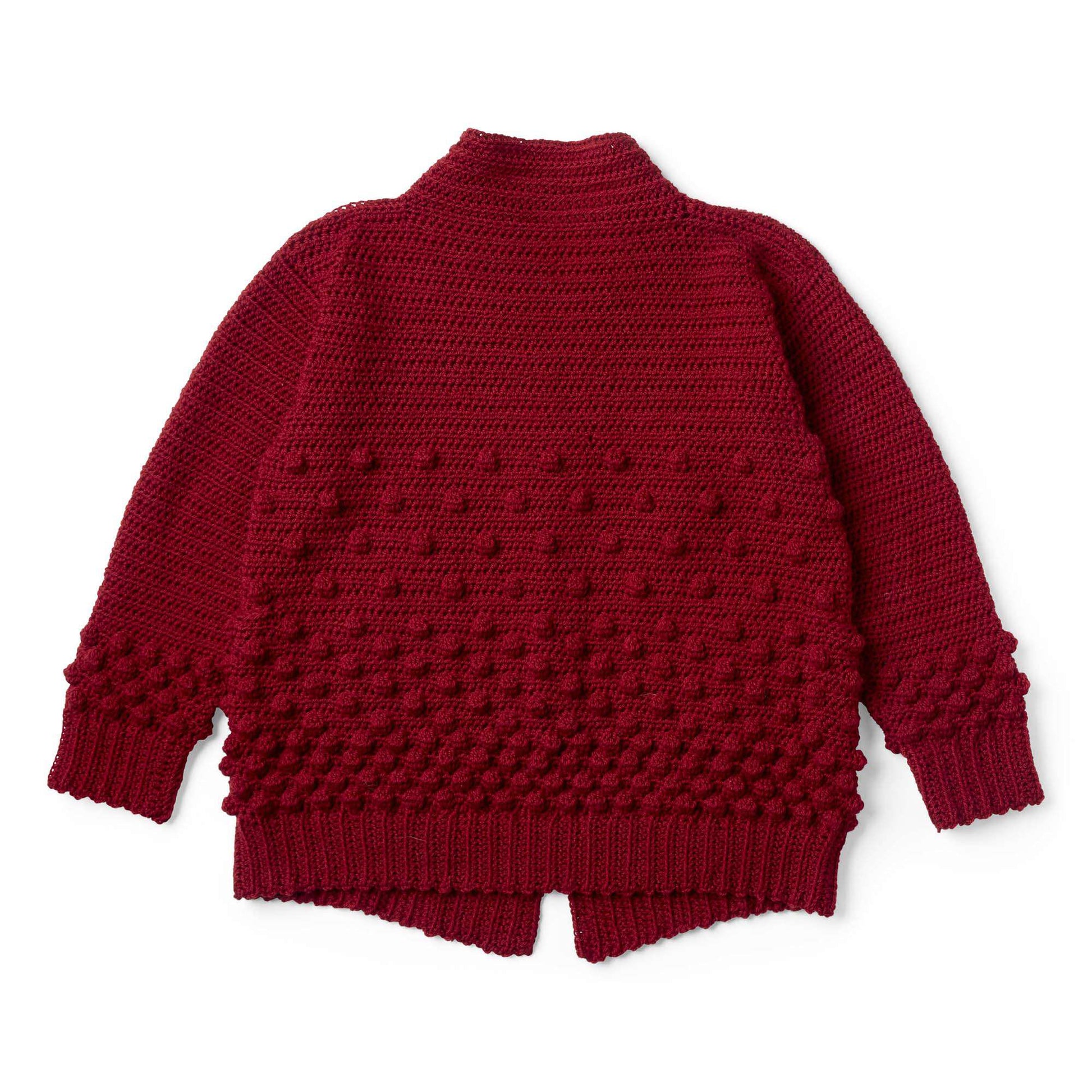 Free Patons Crochet Winter Berries Cardigan Pattern