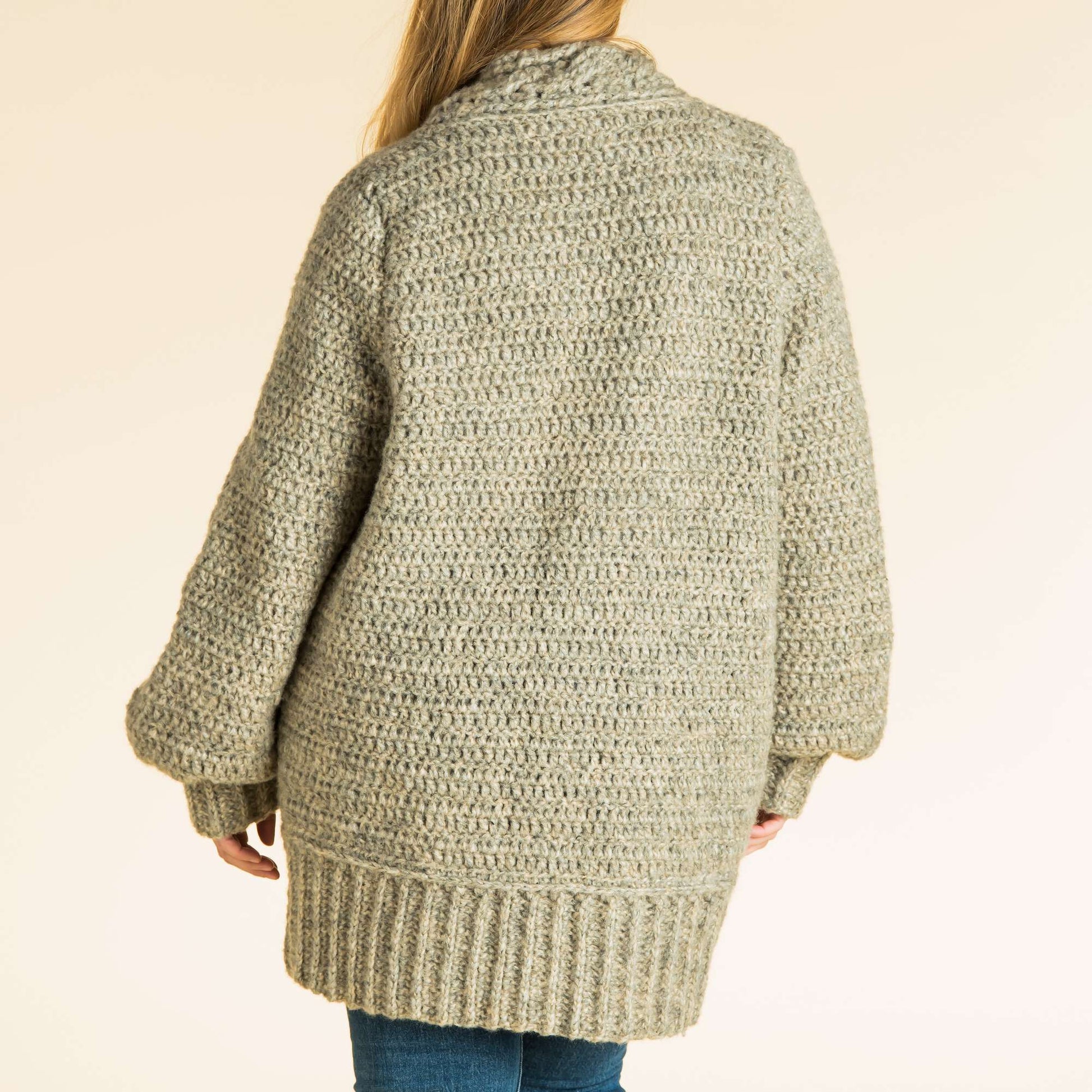 Free Patons Cozy Cabled Crochet Cardigan Pattern