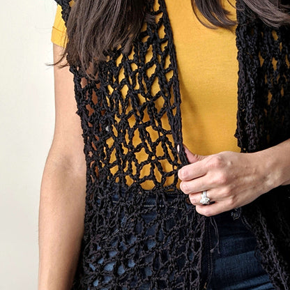 Patons Wildflower Crochet Vest XS/S/M 