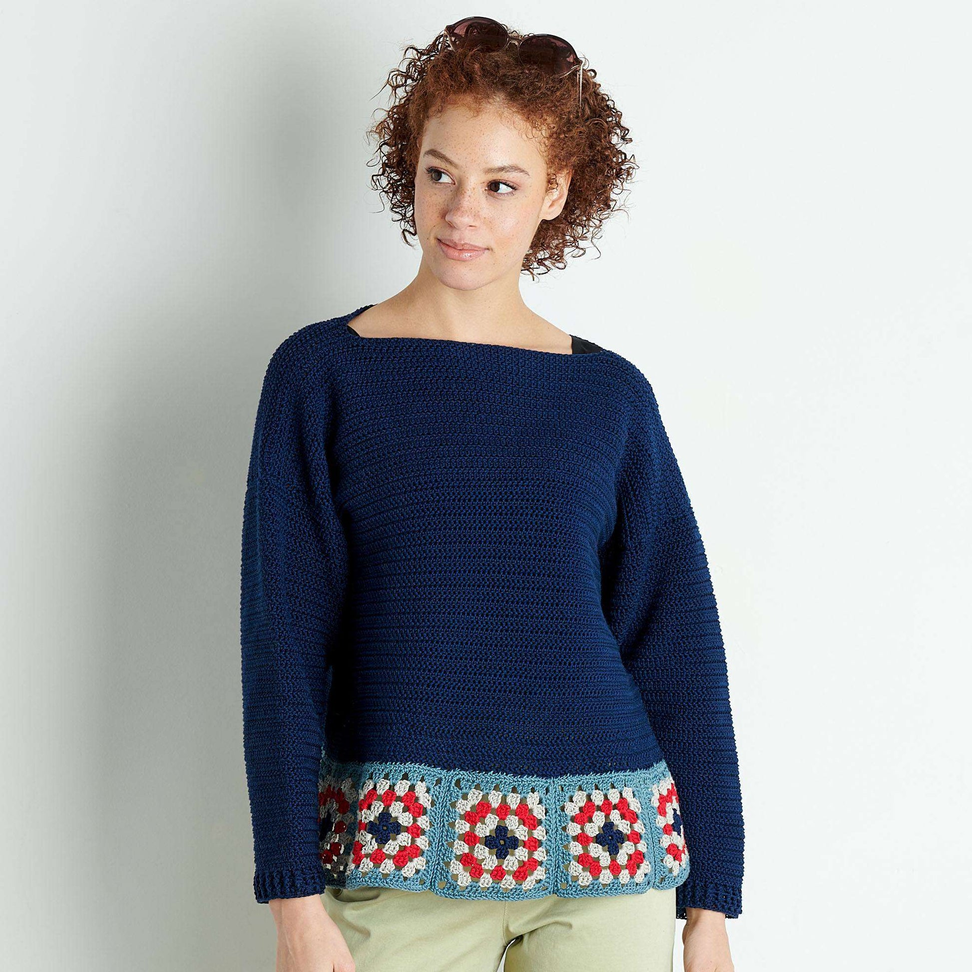 Free Patons Motif Trim Crochet Top Pattern