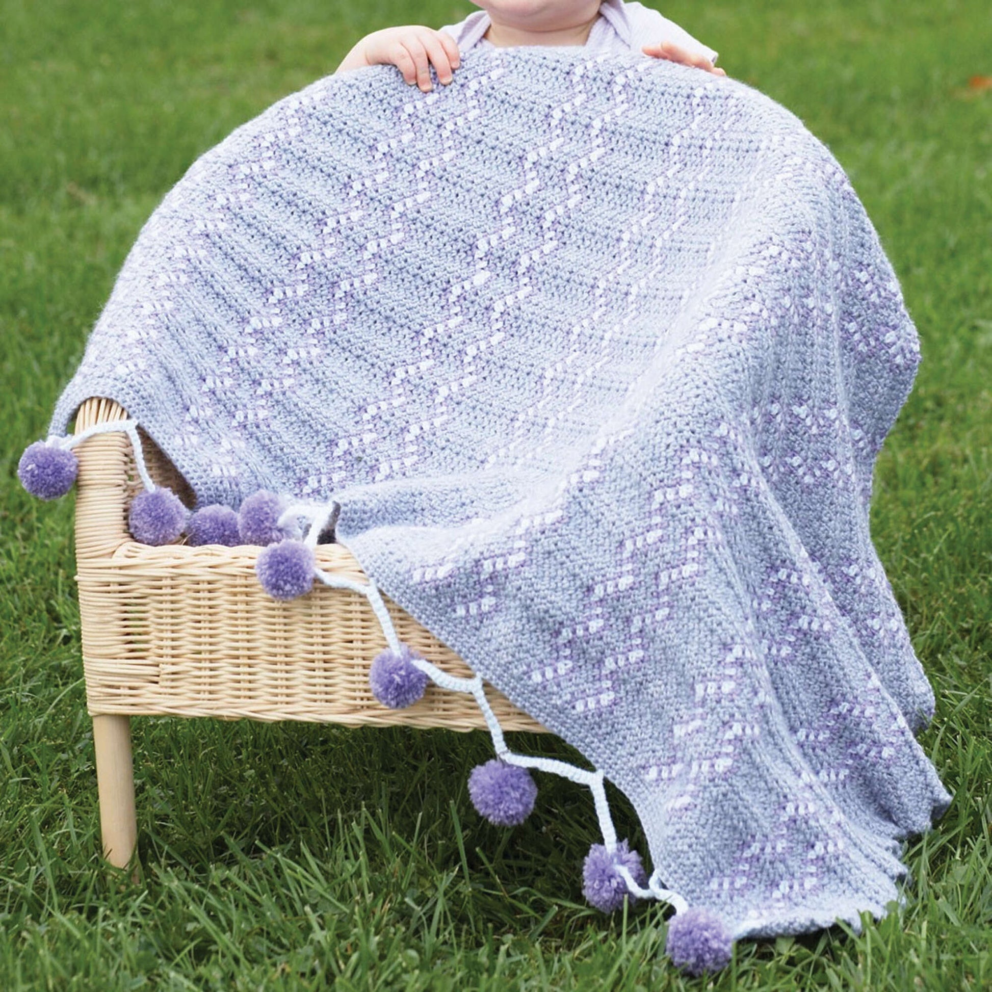 Free Patons Pompoms And Ripples Crochet Blanket Pattern