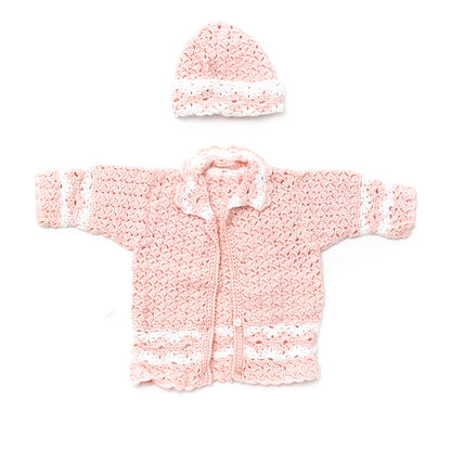 Patons Daisy Chain Crochet Cardigan & Hat 6 mos