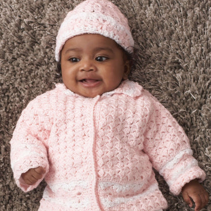 Patons Daisy Chain Crochet Cardigan & Hat 6 mos