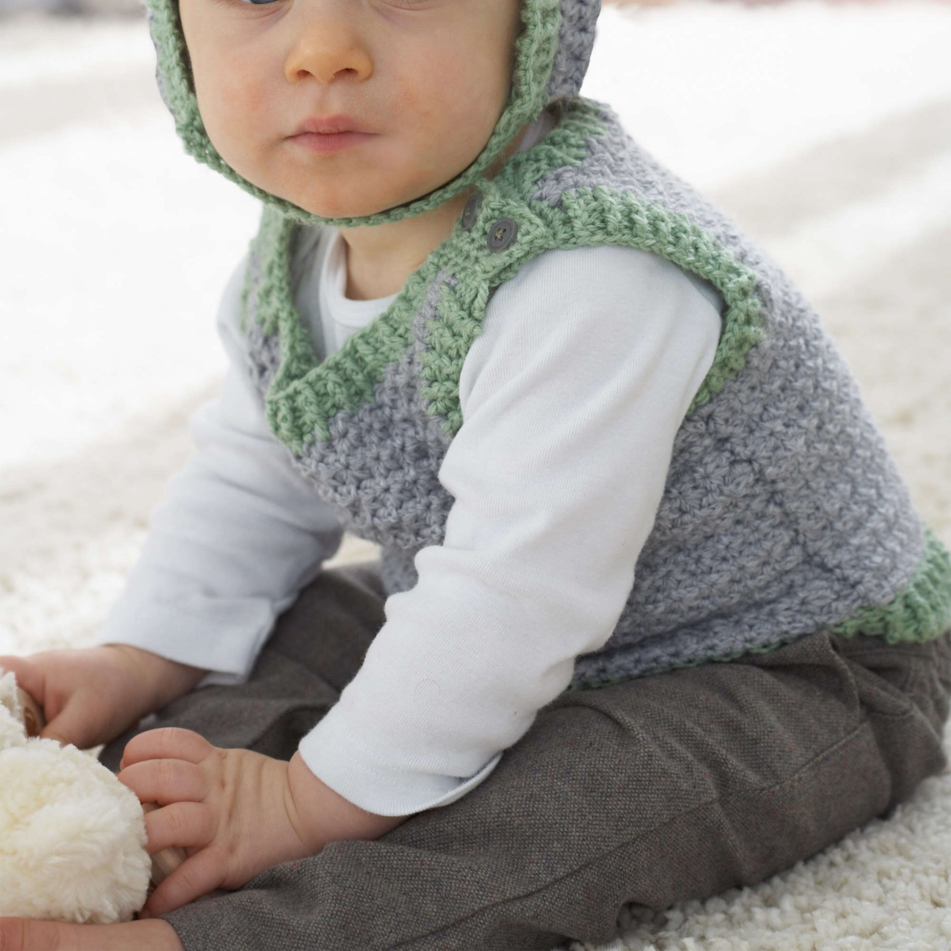 Free Patons Elfin Hat And Vest Set Crochet Pattern