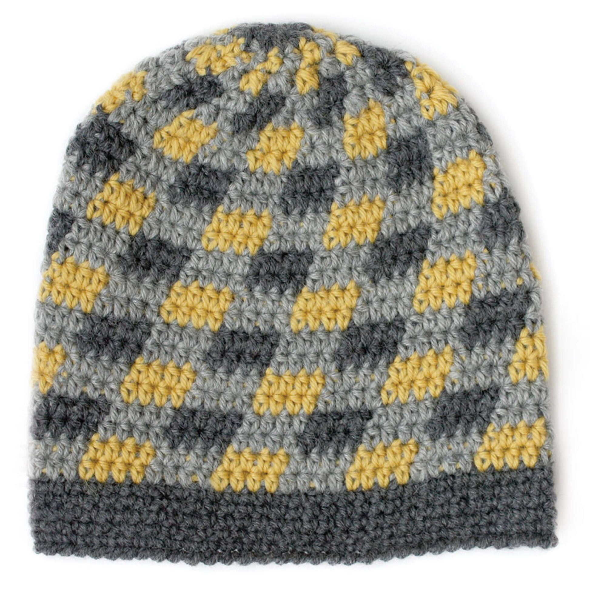 Free Patons Plaid Slouchy Beanie Pattern
