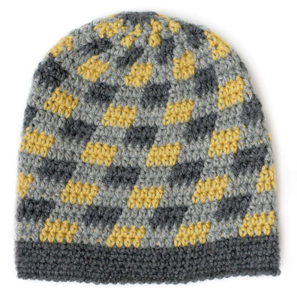 Patons Crochet Plaid Slouchy Beanie 10/12 yrs