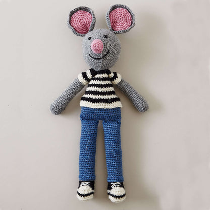 Patons Crochet City Mouse Doll Crochet Doll made in Patons Classic Wool DK Superwash Yarn