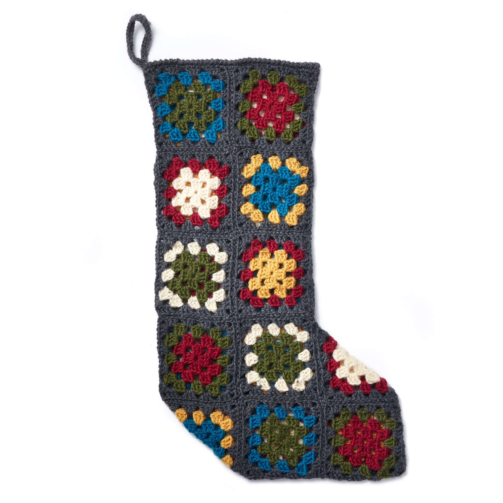 Patons Crochet Granny Square Stocking Single Size