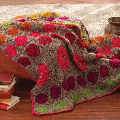 Patons Circles Afghan Crochet Single Size