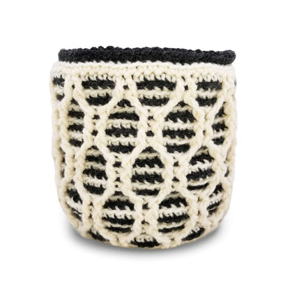 Patons Striped Hourglass Crochet Basket Single Size
