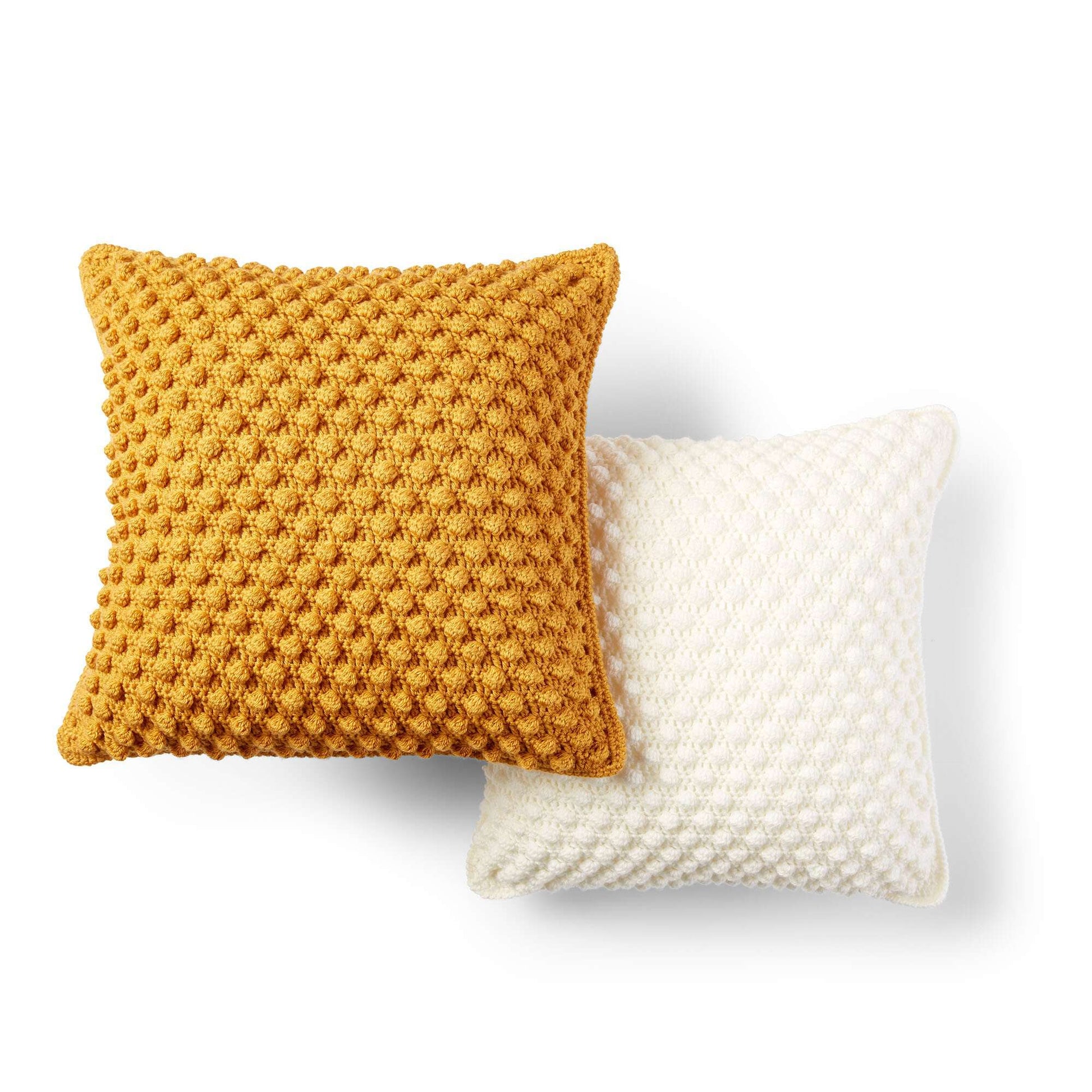 Free Patons Crochet Bobble-licious Pillows Pattern