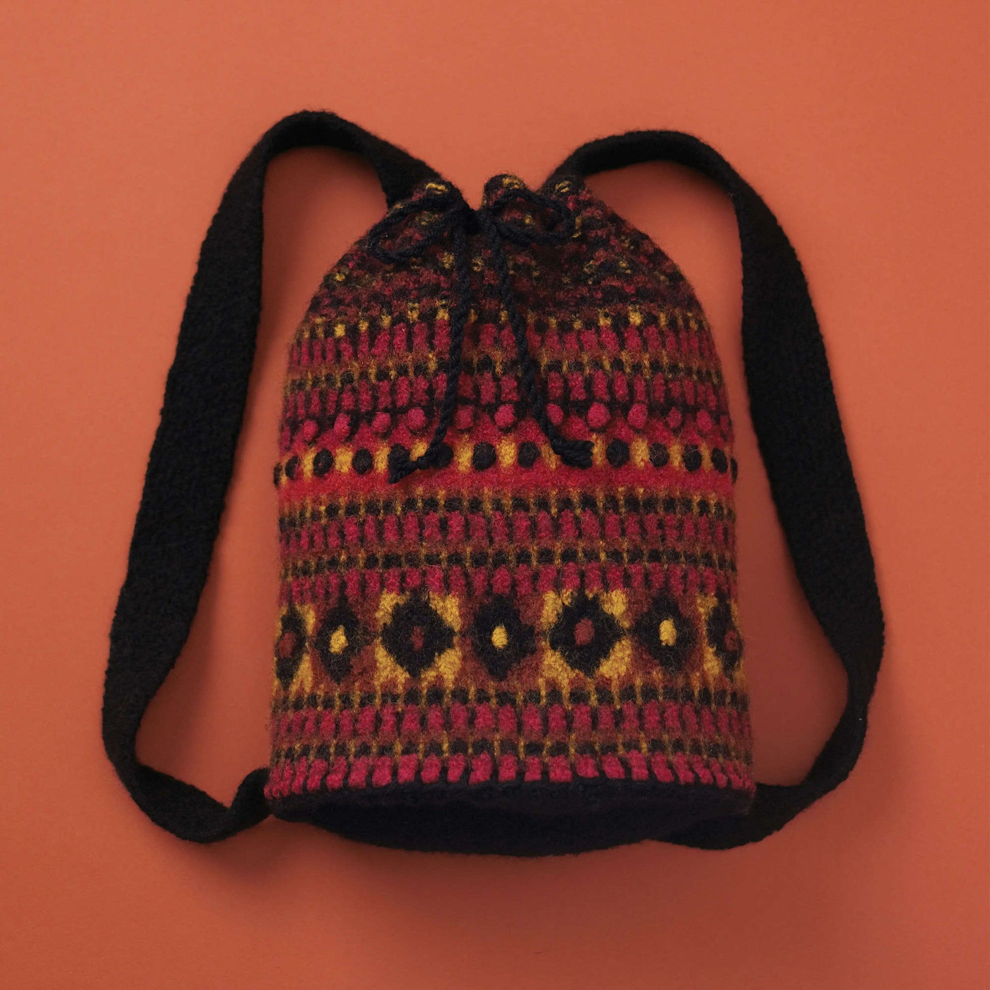 Free Patons Unfelted Tribal Duffle Knit Pattern