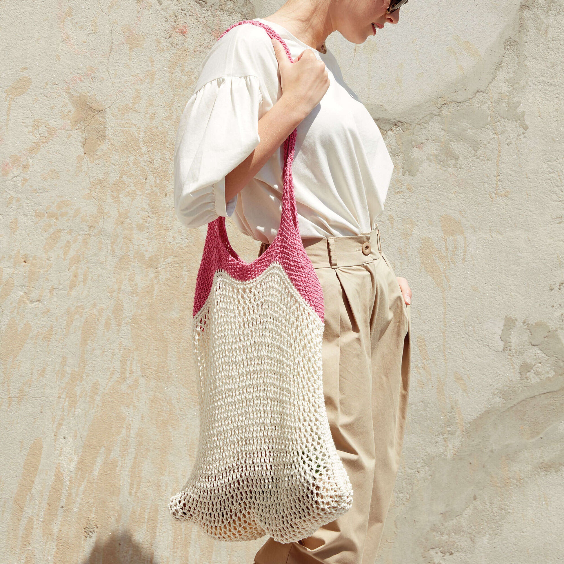 Free Patons Knit Mesh Market Bag Pattern