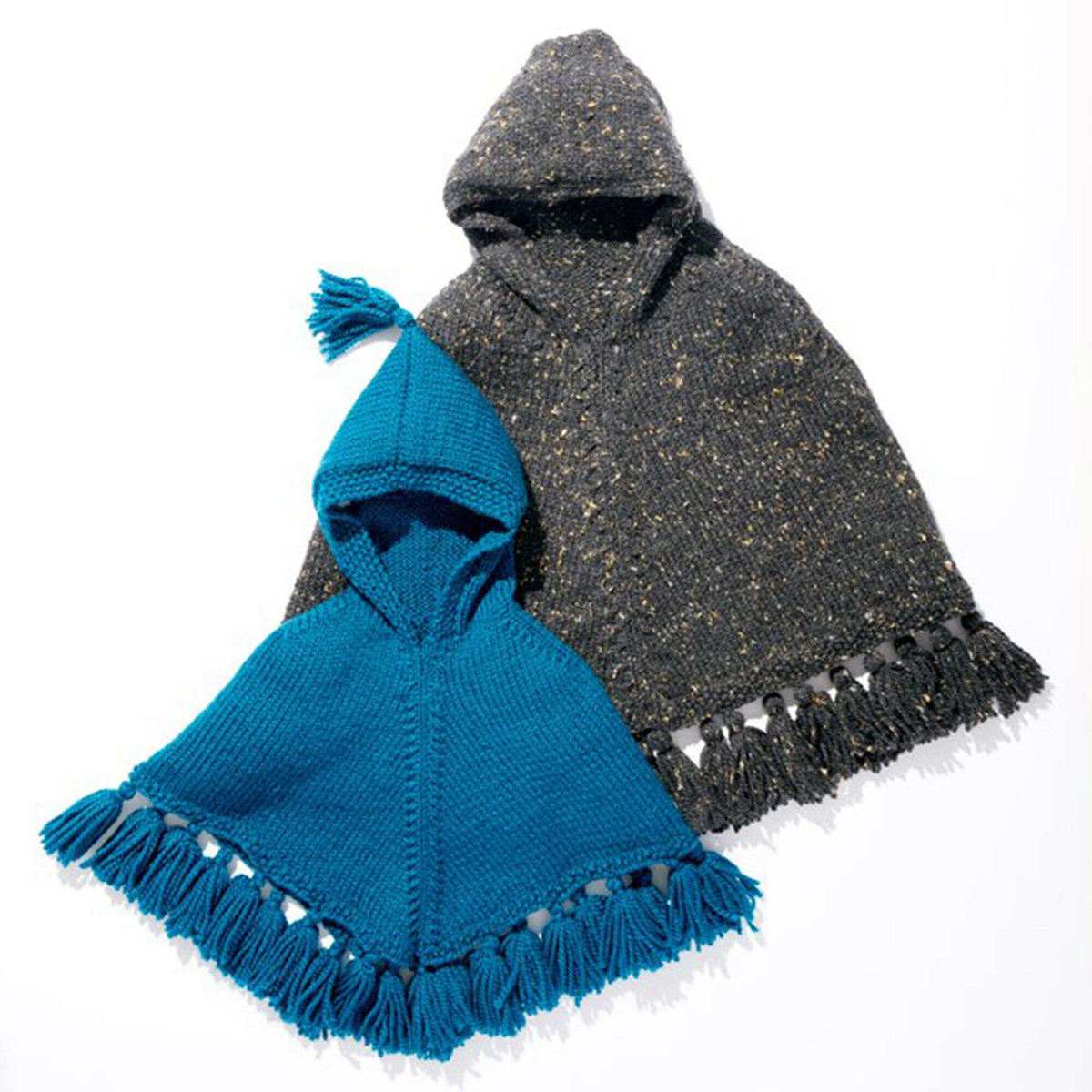 Knit Poncho made in Patons Shetland Chunky yarn