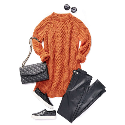 Patons Knit Honeycomb Aran Dress XL