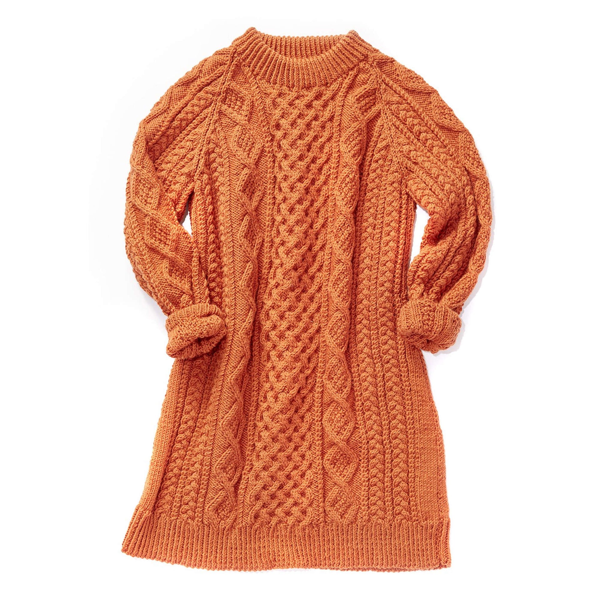 Free Patons Honeycomb Aran Dress Knitting Pattern