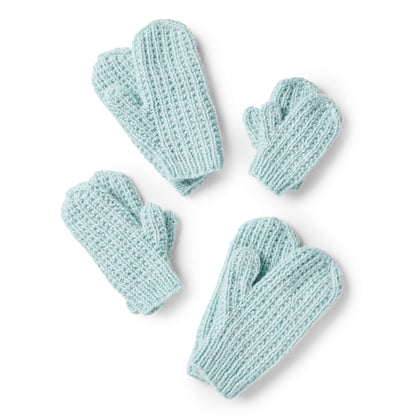 Patons Broken Rib Knit Mittens Single Size