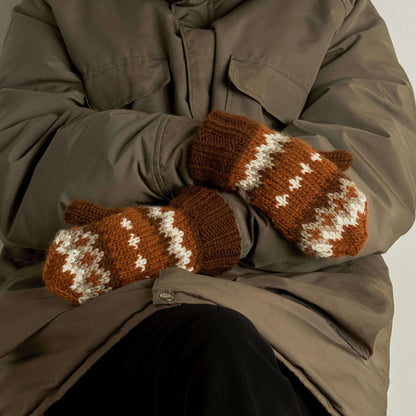 Patons Winter In Vermont Knit Mittens Single Size