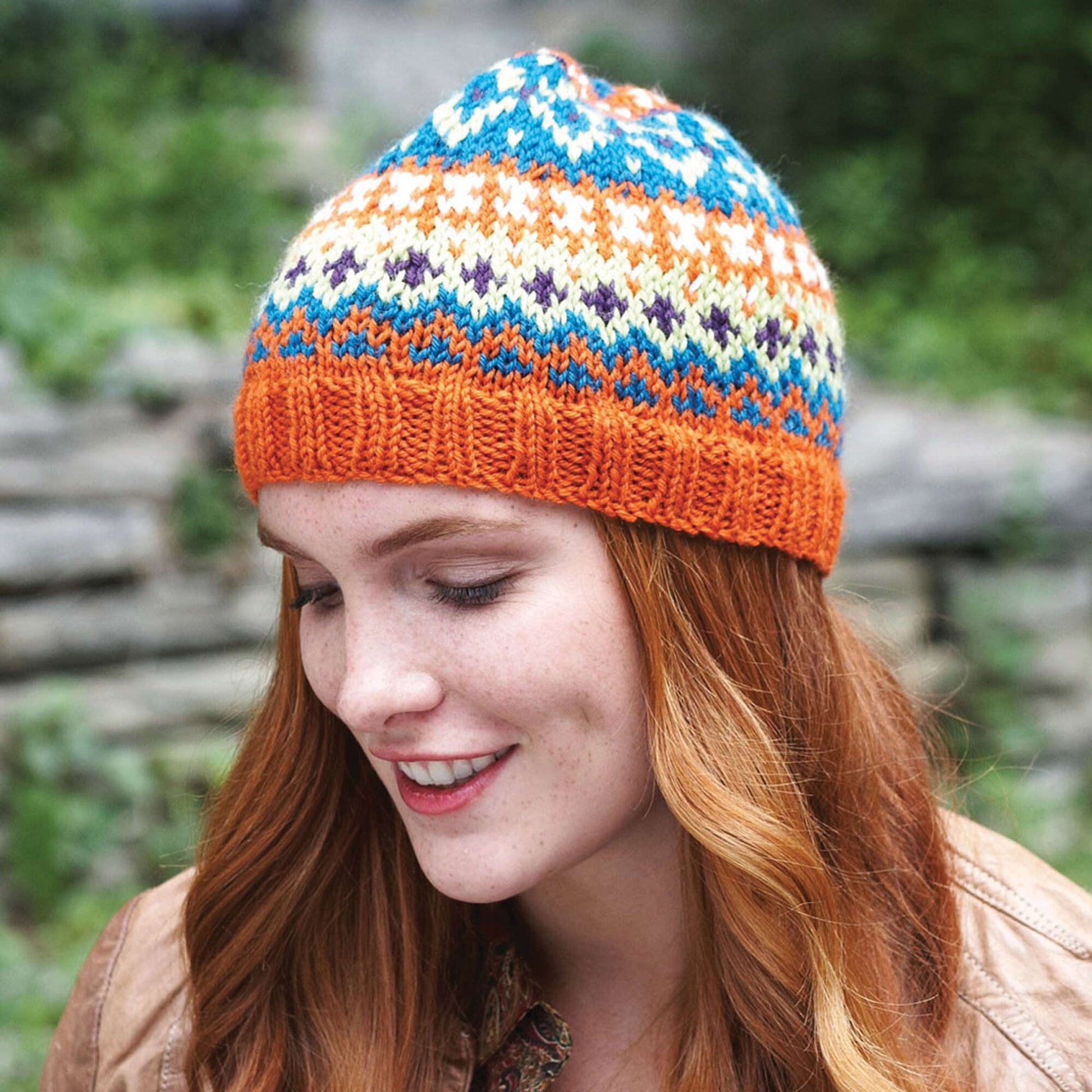 Free Patons Step 4: Crazy For Color Cap Knit Pattern