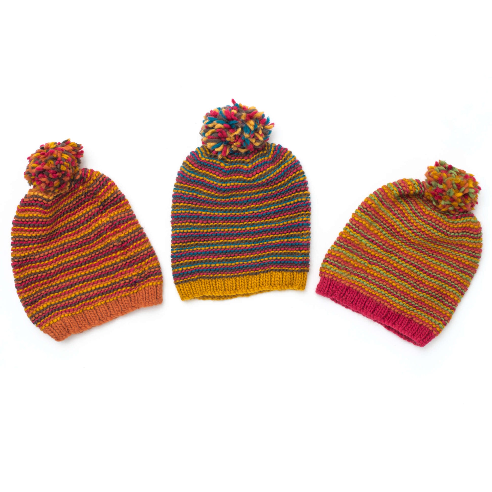 Free Patons Knit Change Your Stripes Hat Pattern