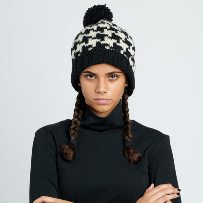 Patons Knit Send In the Hounds(Tooth!) Hat Single Size