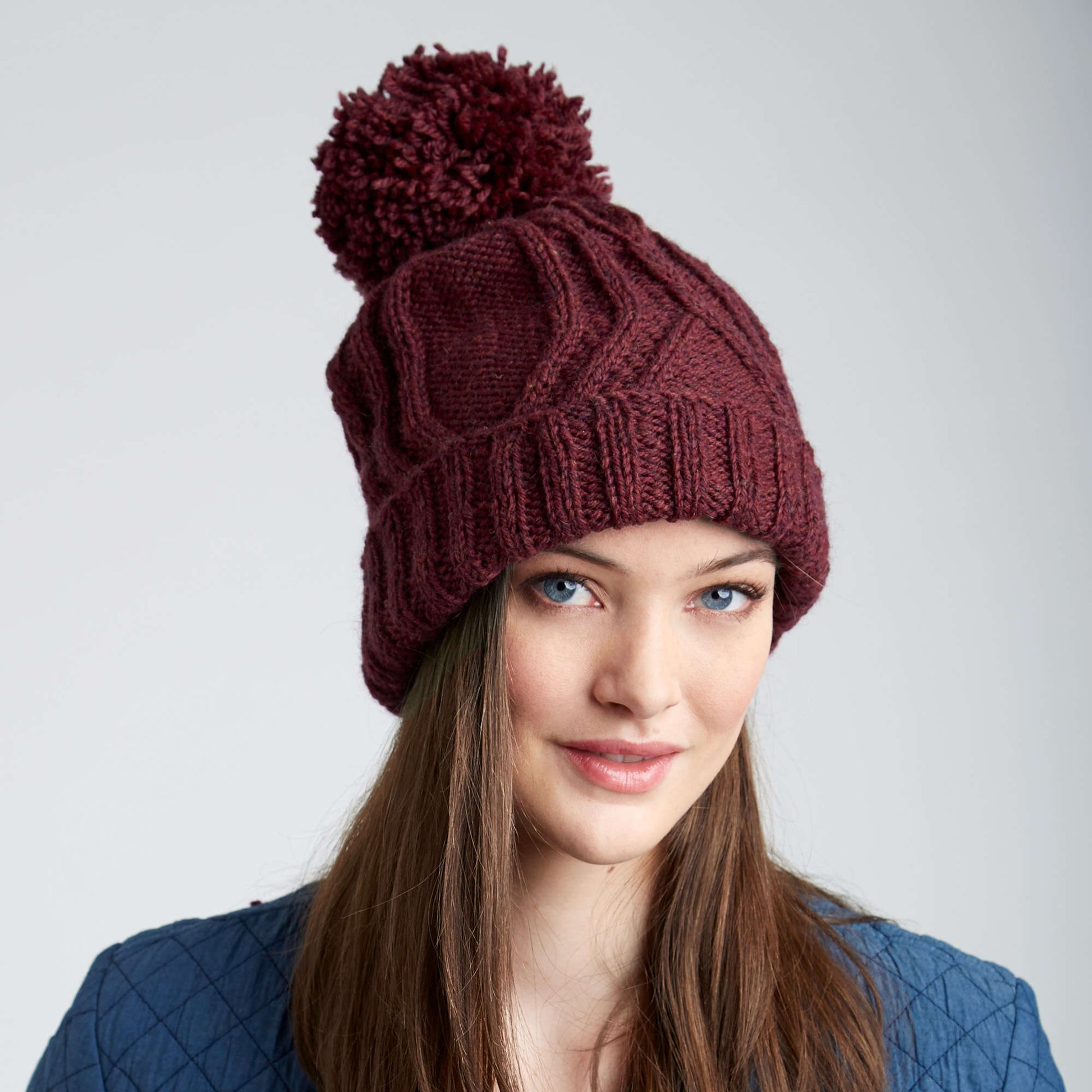 Free Patons Cable Traveller Hat Knit Pattern