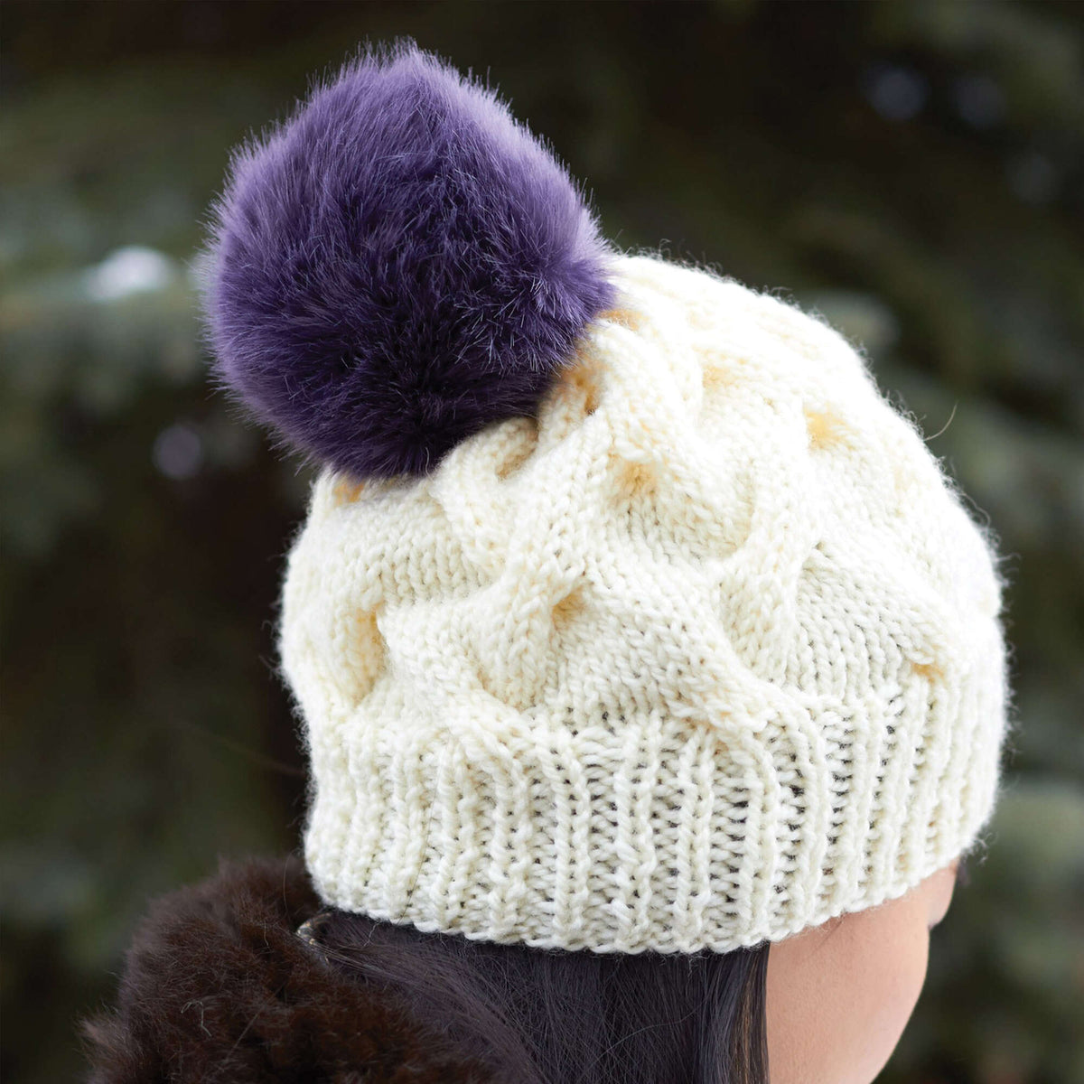 Knit Hat made in Patons Shetland Chunky yarn