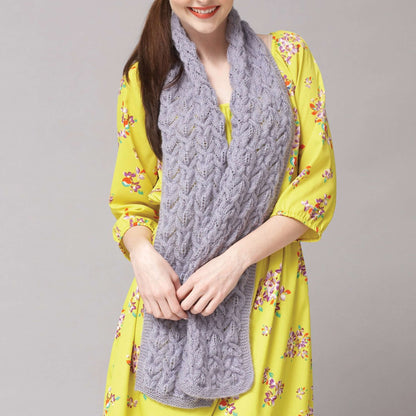 Patons Knit Delicate Cables Scarf & Shawl Combo Shawl